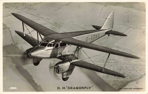 D H "Dragonfly" aircraft postcard