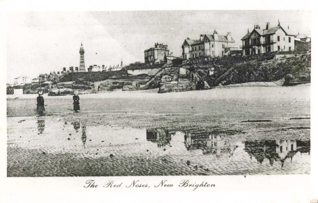 Red Noses, New Brighton, Wirral, photograph of a postcard