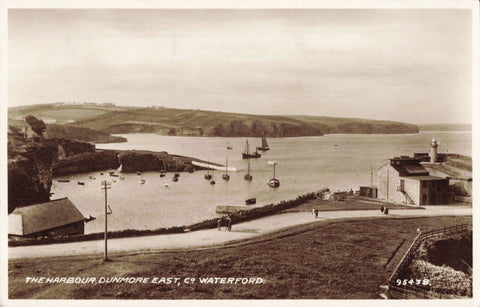 1940s postcard of The Harbour, Dunmore East, Co Waterford, Ireland