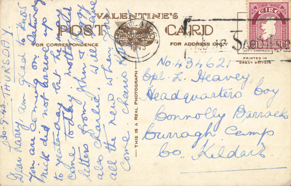 THE HARBOUR, DUNMORE EAST, CO WATERFORD, 1940s REAL PHOTO POSTCARD (ref 5420/24)