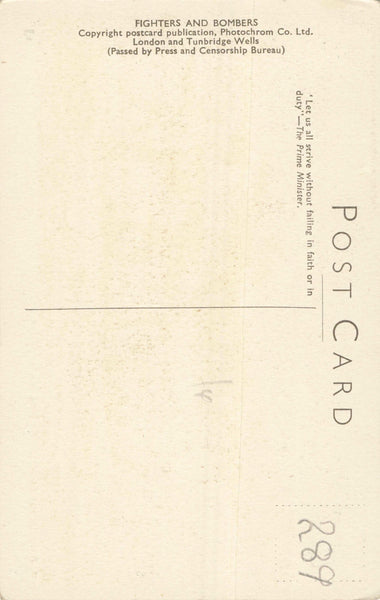 THUNDERBOLT FIGHTER BOMBERS (AMERICAN) OLD POSTCARD (ref 5859)