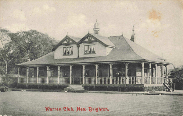 Early 1900s postcard of The Warren Club, New Brighton in Wirral, Cheshire