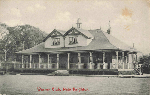 Early 1900s postcard of The Warren Club, New Brighton in Wirral, Cheshire