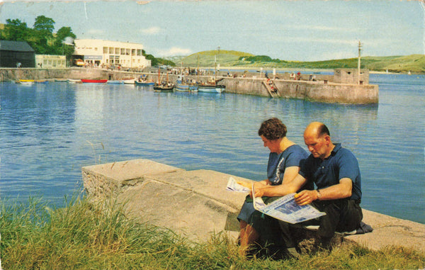 Old postcard of Padstow Harbour