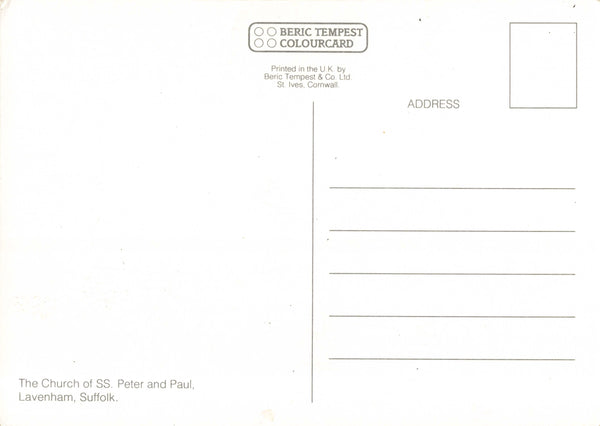 CHURCH OF SS PETER AND PAUL, LAVENHAM, SUFFOLK, POSTCARD (ref 6108/22)