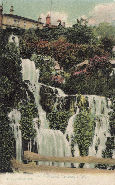 Old postcard of The Cascades, Ventnor, Isle of Wight