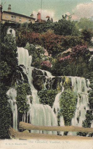 Old postcard of The Cascades, Ventnor, Isle of Wight