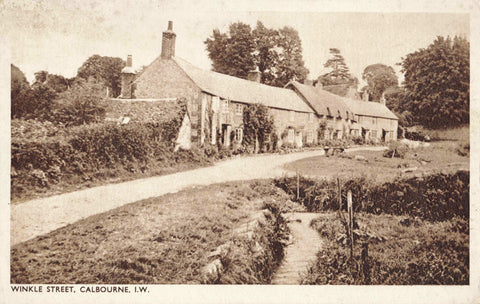 Old postcard of Winkle Street, Calbourne, Isle of Wight