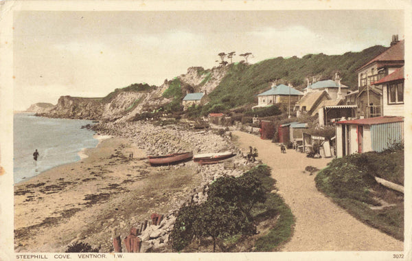Old postcard of Steephill Cove, Ventnor, Isle of Wight