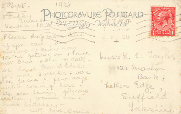STEEPHILL COVE, VENTNOR, ISLE OF WIGHT, OLD POSTCARD (ref 6178/J/24)