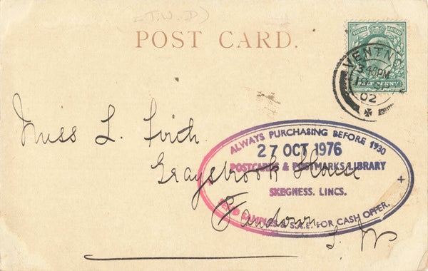 VENTNOR FROM WEST, ISLE OF WIGHT, 1902 POSTCARD (ref 6197/J/24)
