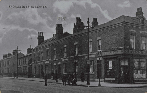Old postcard of St Paul's Road, Seacombe, Wirral, Cheshire