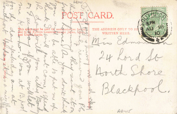 MARSH LANE, LONGTON, NR PRESTON, 1910 POSTCARD (ref 6798/25)