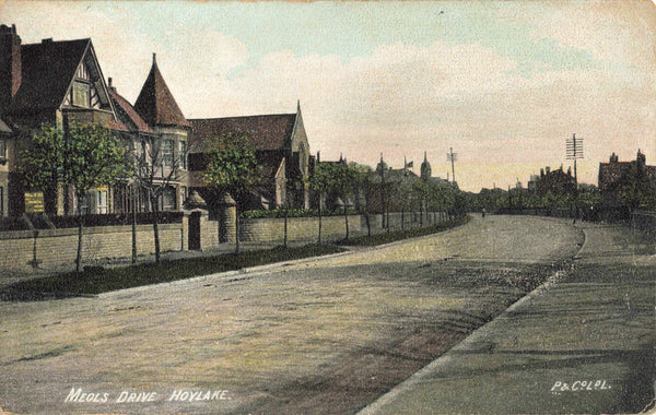 Early 1900s postcard of Meols Drive, Hoylake, Wirral, Cheshire