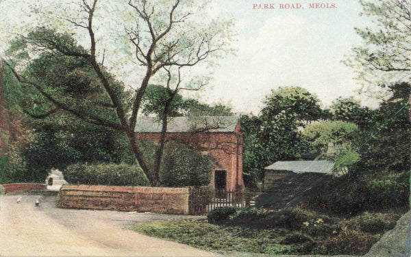 Old postcard of Park Road, Meols, Wirral in Cheshire