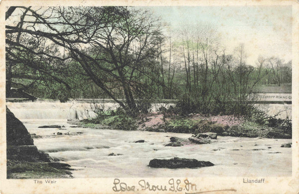 THE WEIR, LLANDAFF - OLD GLAMORGAN  1904  POSTCARD (ref 1627/22)