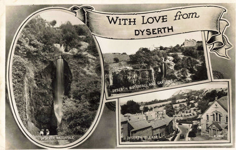 WITH LOVE FROM DYSERTH - REAL PHOTO POSTCARD