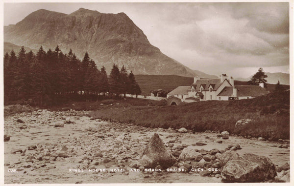 KINGS HOUSE HOTEL AND SHRON GREISE, GLEN COE - POSTCARD (ref 4880/1/24)