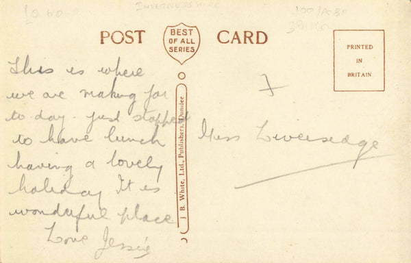 UPPER FALLS OF NEVIS & SHAKEY BRIDGE, GLEN NEVIS, FORT WILLIAM  POSTCARD (ref 4881/1/24)