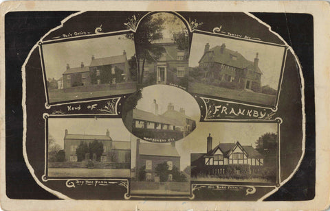 VIEWS OF FRANKBY - 1912 REAL PHOTO WIRRAL POSTCARD