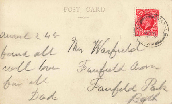 BARTON - OLD NOTTINGHAM POSTCARD - POSTED 1935 (ref 3861)
