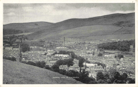Old postcard of General View of Galashiels, early 1900s