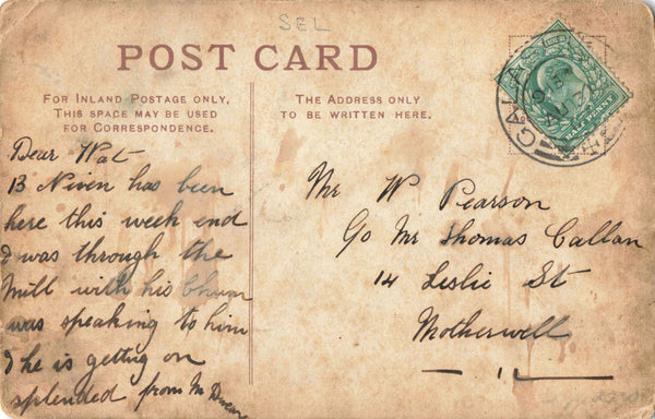 BANK STREET, GALASHIELS - EARLY 1900s POSTCARD (ref 6453/1/24)