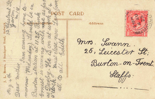 GORTON BRIDGE, DENTON ROAD, MANCHESTER RP POSTCARD (ref 6219/W9)