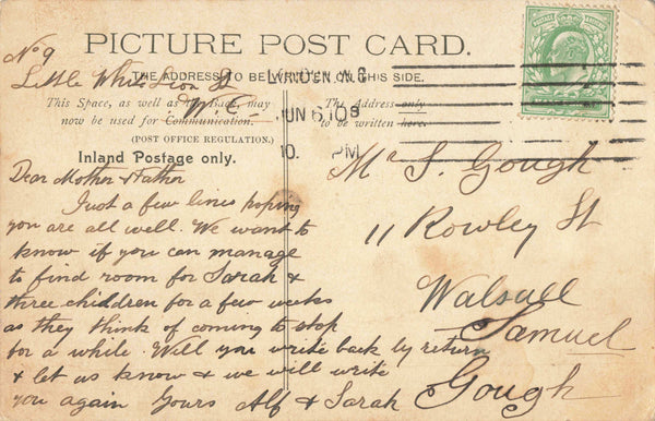 ABERGAVENNY & RIVER USK, 1910 POSTCARD (ref 4907/24)