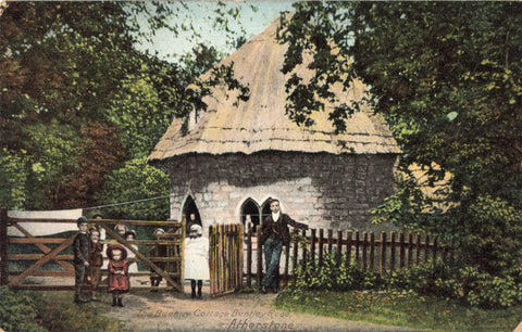 Old postcard of Beehive Cottage, Bentley Road, Atherstone