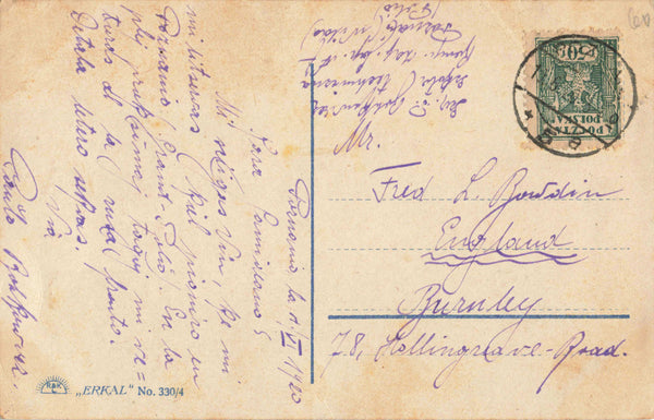 POLSKA KREW - 1920 POSTCARD (ref 6254/W9)