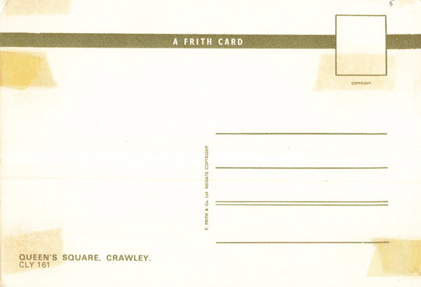 QUEEN'S SQUARE, CRAWLEY - MODERN SIZE POSTCARD (ref 1501/D)