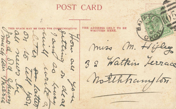 HIGH STREET (LOWER PART), BAMPTON OLD OXFORDSHIRE POSTCARD 1907 (ref 7095/23)