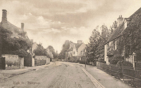 Pre 1918 postcard of High Street, Bampton, Oxfordshire