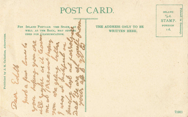 OLD TOLL HOUSE, ATHERSTONE, WARWICKSHIRE PRE 1918 POSTCARD (ref 6340/W9)