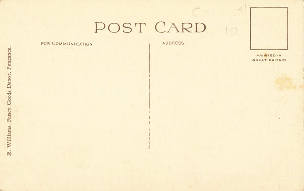 MOUSEHOLE, THE CAVE - OLD CORNWALL POSTCARD (ref 5000/J/24)