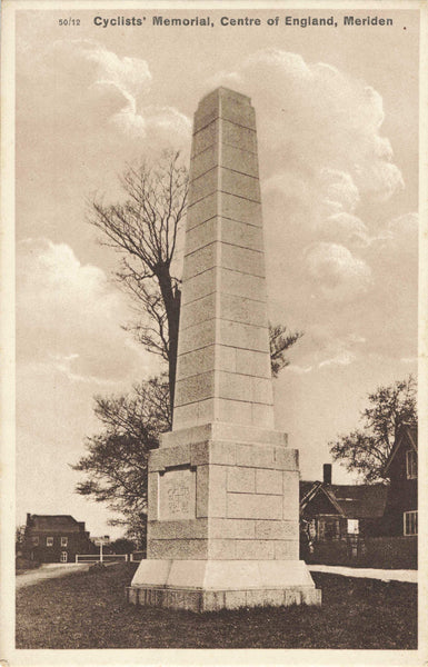 Old postcard of Cyclists' Memorial Meriden