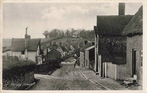 Old postcard&nbsp; of Street, Kersey in Suffolk