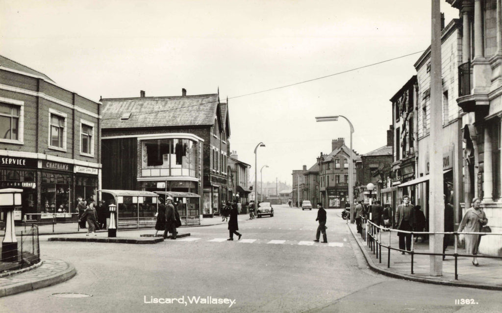Real photo postcard of Liscard in Wallasey, Wirral, Cheshire