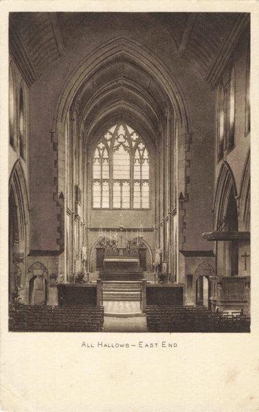 ALL HALLOWS, EAST END, SOUTHWARK LONDON CHURCH REAL PHOTO POSTCARD