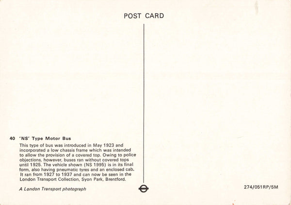 "NS" TYPE MOTOR BUS - MODERN SIZE POSTCARD (ref 3577/23)