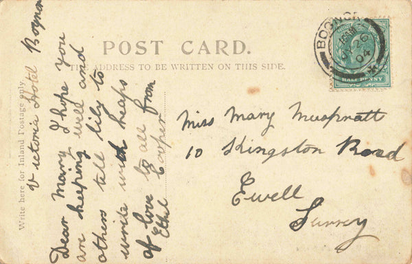 BERSTEAD CHURCH, SUSSEX - 1904 POSTCARD (ref 6465)