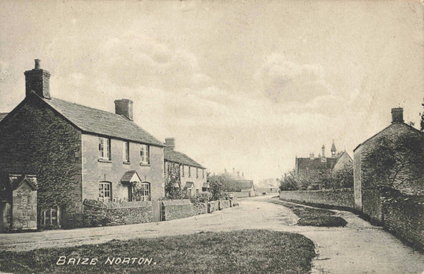 Old postcard of Brize Norton, Oxfordshire