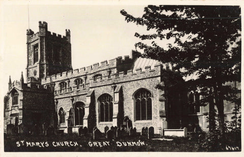ST MARY'S CHURCH, GREAT DUNMOW, ESSEX POSTCARD