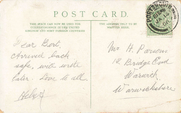 OUR NAVY, OLD COMIC POSTCARD POSTED 1908 (ref 6217/25)