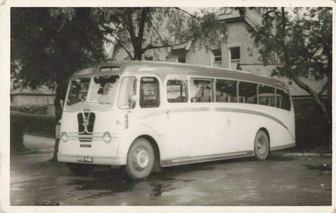 Old photograph of a coach, photograph from Merseyside Tramway Preservation Society
