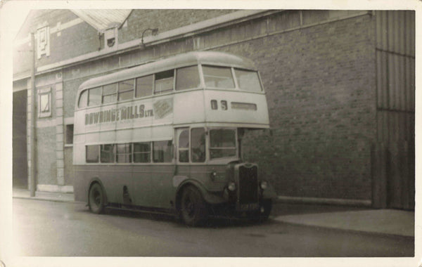 Old photograph of a double decker bus, Merseyside