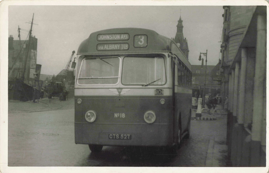 Old photograph of a bus, Merseyside