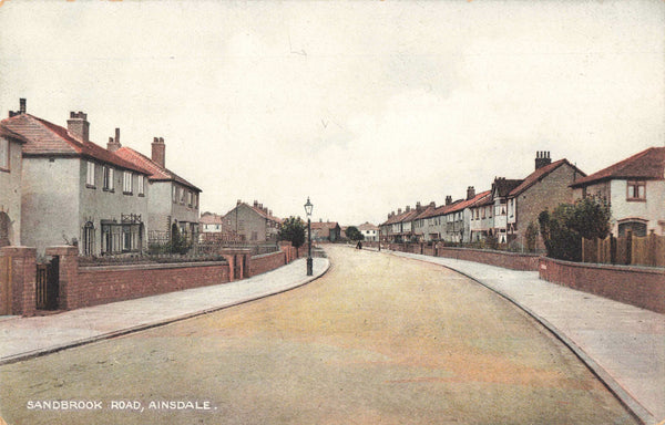 Old postcard of Sandbrook Road, Ainsdale, Nr Southport