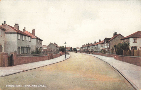 Old postcard of Sandbrook Road, Ainsdale, Nr Southport